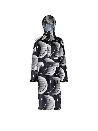 RAINKISS | Chaqueta de lluvia - Poncho de lluvia Ikat | schwarz